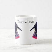 Doberman in de klas gepersonaliseerd koffiemok (Center)