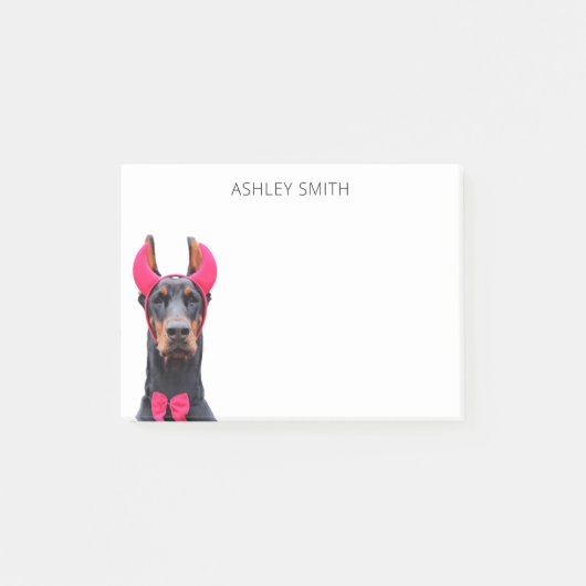 Doberman in Devil Costume Post-it® Notes (Voorkant)