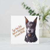 Doberman Kaarten Custom Doberman Pinscher Gift Kaa (Staand voorkant)