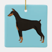 Doberman Keramisch Ornament (Achterkant)