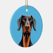 Doberman Keramisch Ornament (Rechts)
