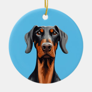 Doberman Keramisch Ornament