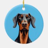 Doberman Keramisch Ornament (Achterkant)