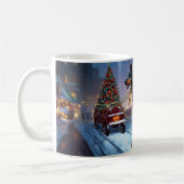 Doberman Kerst Feestelijk Seizoen Koffiemok (Links)