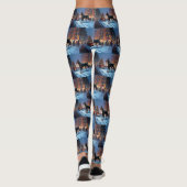 Doberman Kerst Feestelijk Seizoen Leggings (Achterkant)