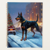 Doberman Kerst Feestelijk Seizoen Planner (Voorkant)