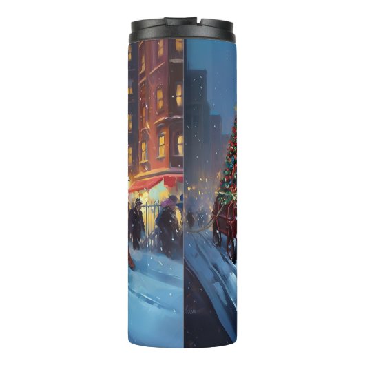 Doberman Kerst Feestelijk Seizoen Thermosbeker (Achterkant)