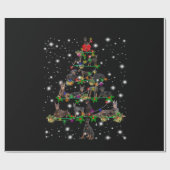 Doberman kerstboom bedekt door vlieglicht cadeaupapier (Vlak)