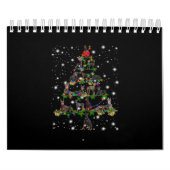 Doberman kerstboom bedekt door vlieglicht kalender (Hoes)