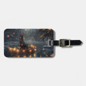 Doberman Kerstfeest reis Bagagelabel (Voorkant horizontaal)