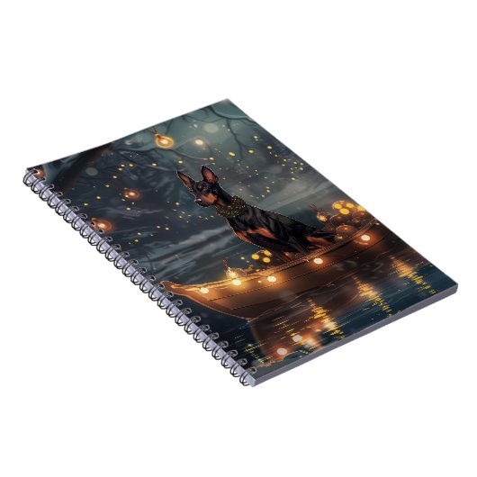 Doberman Kerstfeest reis Notitieboek (Rechterzijde)