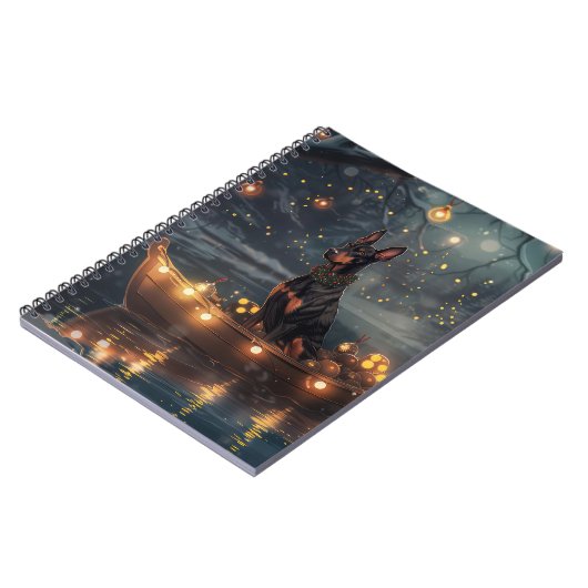 Doberman Kerstfeest reis Notitieboek (Linkerzijde)