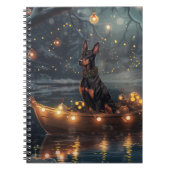 Doberman Kerstfeest reis Notitieboek (Voorkant)