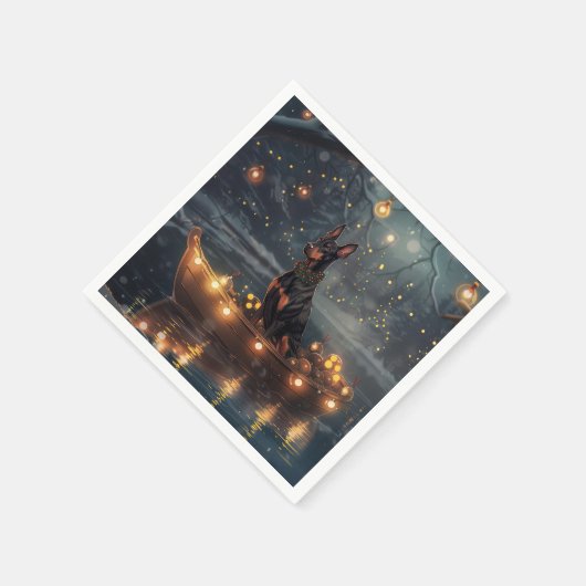 Doberman Kerstfeest reis Servet (Hoek)