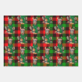 Doberman-kersthond en Red Holiday Pset Inpakpapier Vel (Voorkant 3)