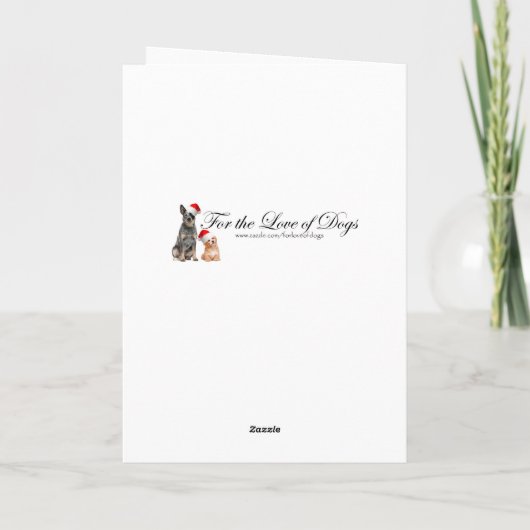 Doberman-kerstkaart Feestdagen Kaart (Achterkant)