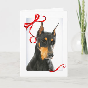 Doberman-kerstkaart Feestdagen Kaart