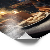 Doberman Kerstkoekjes Feestelijke vakantie Foto Afdruk (Hoek)