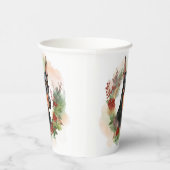 Doberman Kerstkrans feestelijke pup Papieren Bekers (Rechts)