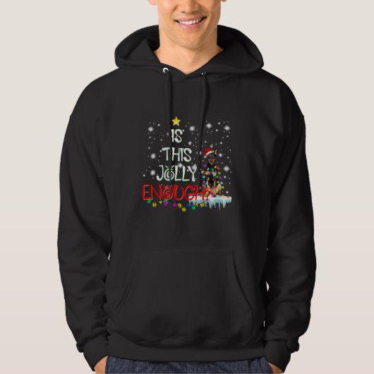 Doberman Kerstmis 840 Hoodie (Voorkant)