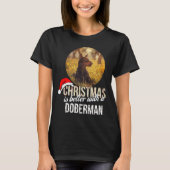 Doberman Kerstmis is beter met een Doberman T-shirt (Voorkant)