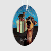 Doberman Kerstmis Ornament (voorkant)