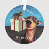 Doberman Kerstmis Ornament (achterkant)