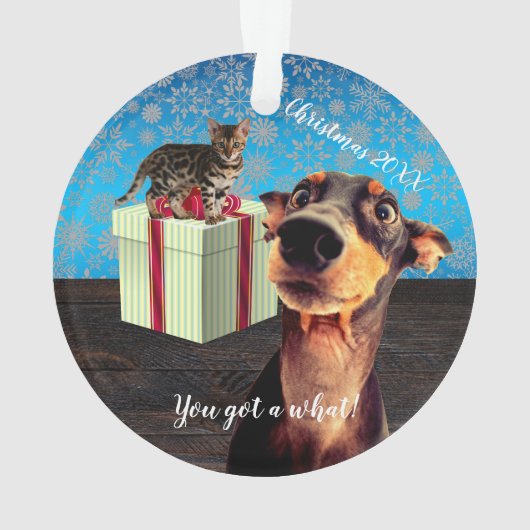 Doberman Kerstmis Ornament (achterkant)