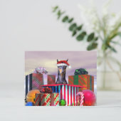 Doberman-kerstverrassing Feestdagenkaart (Staand voorkant)