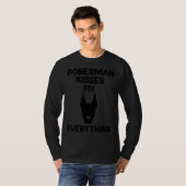 Doberman kisses fix everything Dobie Mom  1 T-shirt (Voorkant volledig)