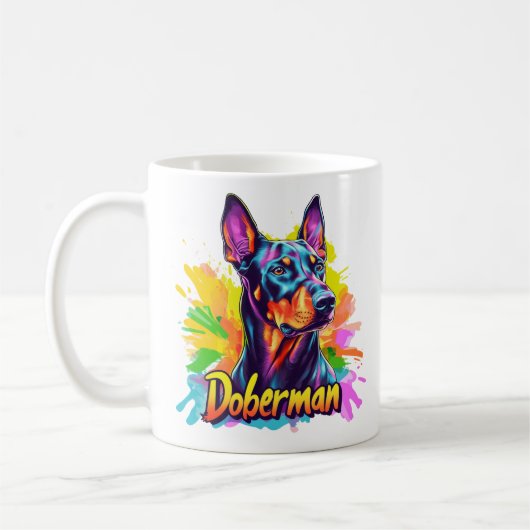 Doberman Koffiemok (Links)