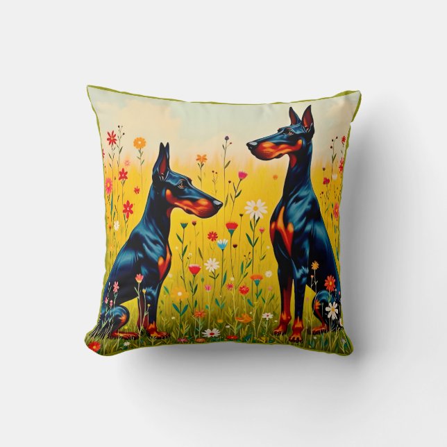 Doberman  kussen (Voorkant)