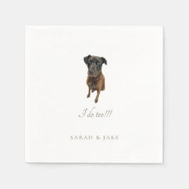 Doberman Lab aangepaste huisdier bruiloft servette Servet