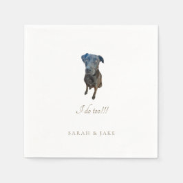 Doberman Lab II aangepaste huisdier bruiloft serve Servet