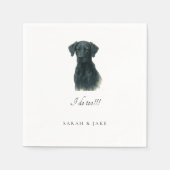 Doberman Lab III aangepaste huisdier bruiloft serv Servet (Voorkant)