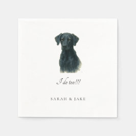 Doberman Lab III aangepaste huisdier bruiloft serv Servet