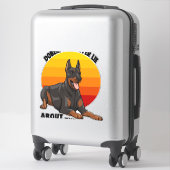Doberman liegt nooit over hun liefde sticker (Koffer)