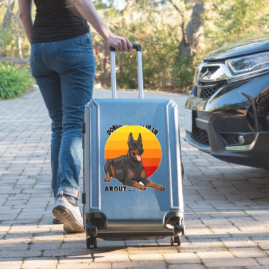 Doberman liegt nooit over hun liefde sticker (Koffer Insitu)