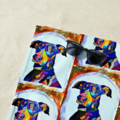 Doberman Love Beach Handdoek (In situ)