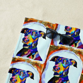 Doberman Love Beach Handdoek