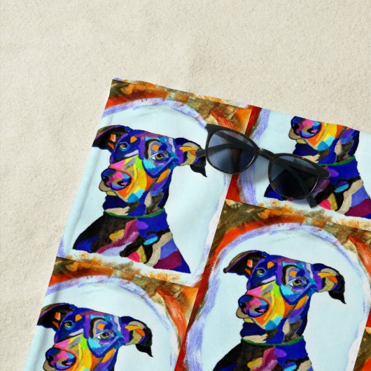 Doberman Love Beach Handdoek (In situ)