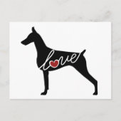 Doberman Love Briefkaart (Voorkant)