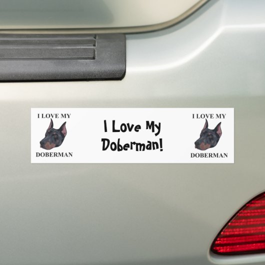 Doberman Love Bumpersticker (Op auto)