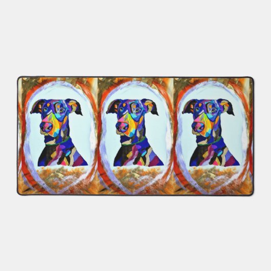 Doberman love desk mat (Voorkant)