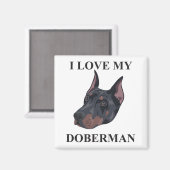 Doberman Love Magneet (Voorkant / Achterkant)