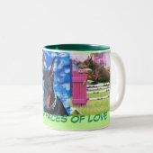 Doberman Love Tweekleurige Koffiemok (Voorkant rechts)