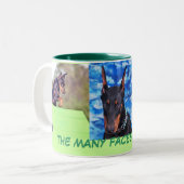 Doberman Love Tweekleurige Koffiemok (Voorkant links)