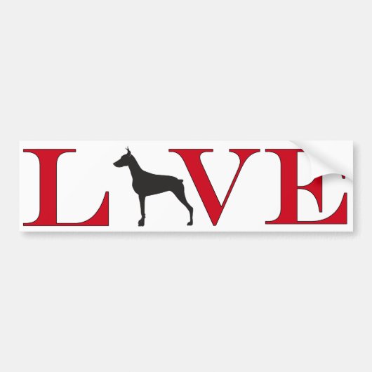 Doberman Lover Bumpersticker (Voorkant)