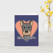 Doberman Lover Kaart (Gele Bloem)