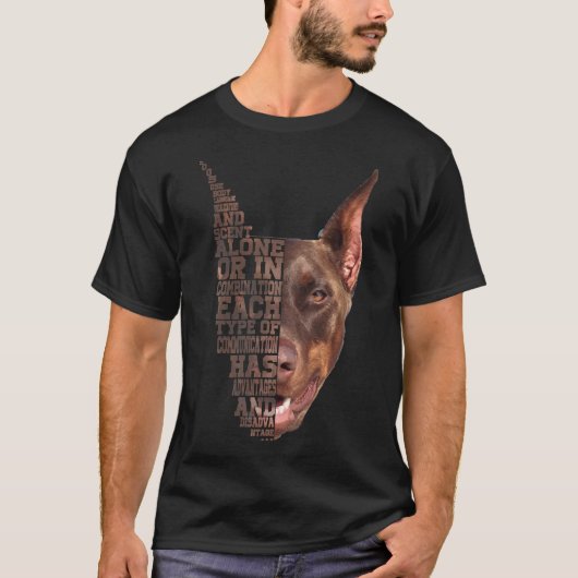 Doberman Low Poly Dog Person T-shirt (Voorkant)